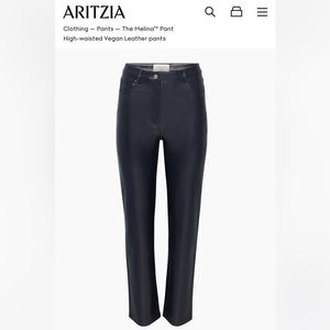 Aritzia Wilfred Melina leather pant (short, size 2)